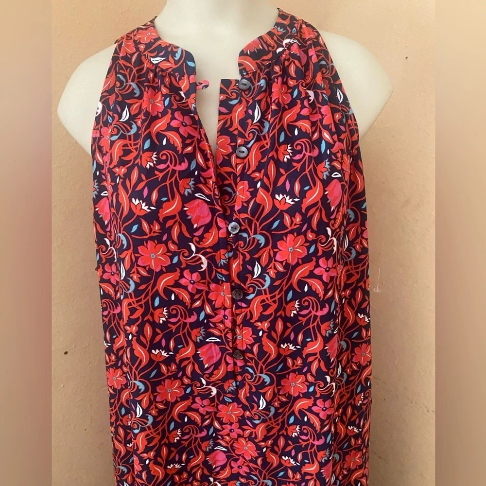 Ann Taylor Red and Blue Floral Dress - Picture 8 of 12